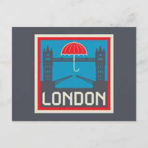 London Bridge mit Umbrella Postkarte