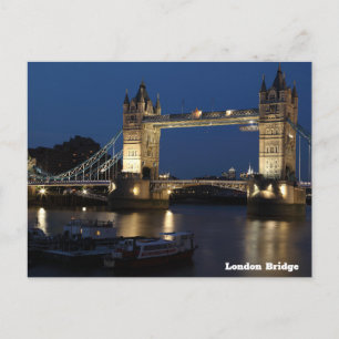 London Bridge, Night Sky Postkarte