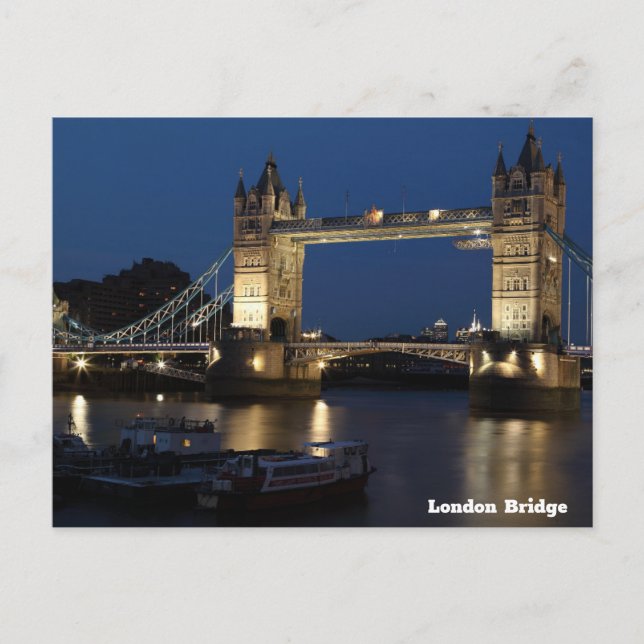 London Bridge, Night Sky Postkarte (Vorderseite)
