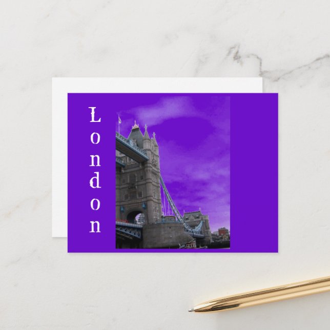 London Bridge Postkarte (Vorderseite/Rückseite Beispiel)