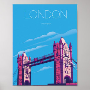 London Bridge Reiseposter an der Wand Poster