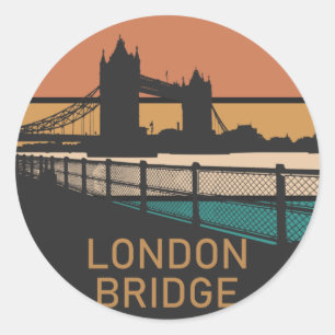 London Bridge Runder Aufkleber