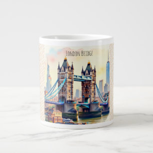 London Bridge, Tower Bridge, ein Kunstwerk Jumbo-Tasse