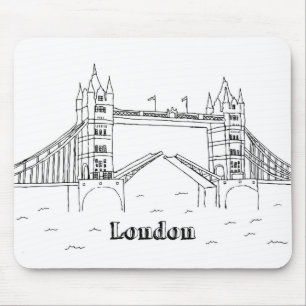 London Bridges Vacation Zeichn Vacation Art Train Mousepad