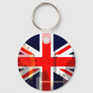 London-Britische Flagge_ Schlüsselanhänger