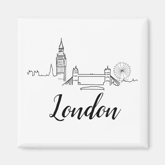 London British Illustration Magnet (Vorne)