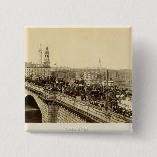 London-Brücke, c.1880 (Sepia-Foto) Button
