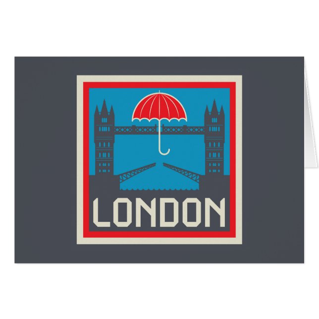 London-Brücke mit Regenschirm (Vorderseite (Horizontal))