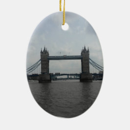 London-Brücke u. Telefon-Kasten - Keramik Ornament