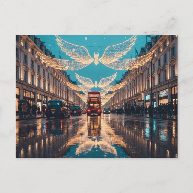 London Bus at Regent Street Postkarte (Vorderseite)