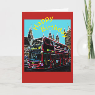 London Bus Birthday Karte