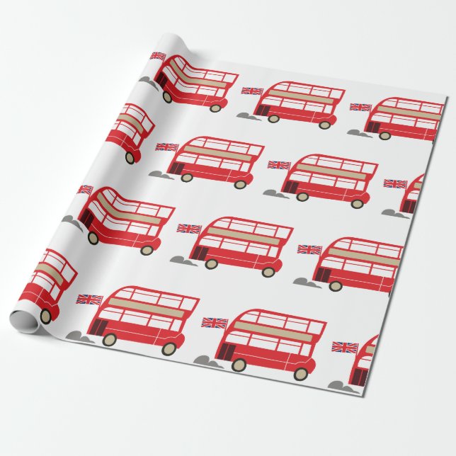 London Bus Geschenkpapier (Ungerollt)