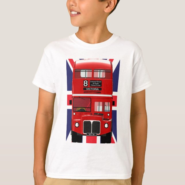 London-Bus mit Gewerkschafts-Jack T-Shirt (Vorderseite)