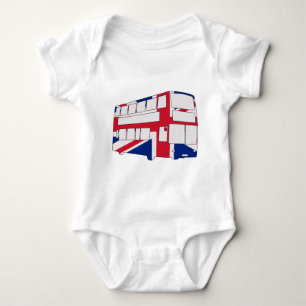 London-Bus mit Gewerkschafts-Jackt-shirts und Baby Strampler