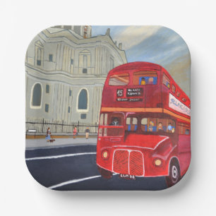 London Bus Paper Napkin Pappteller