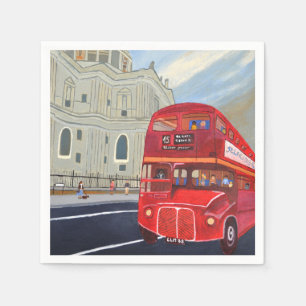 London Bus Paper Napkin Serviette