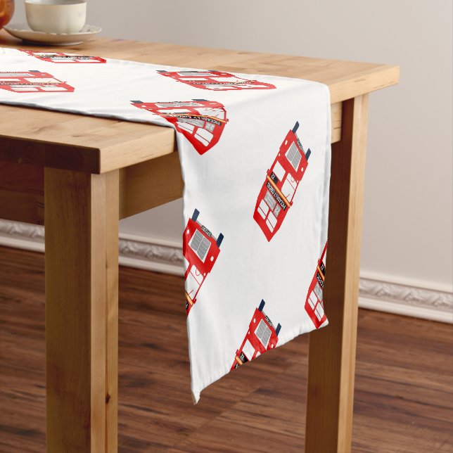 London Bus Table Runner Kurzer Tischläufer (Beispiel)