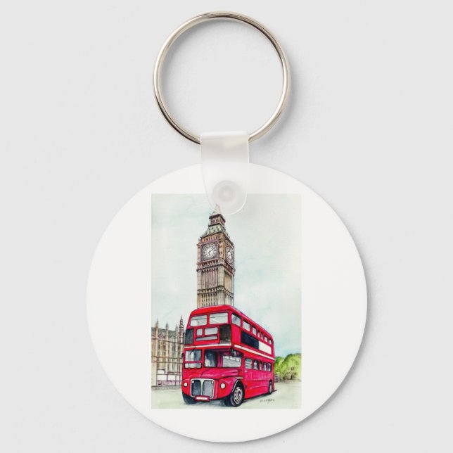 London Bus und Big Ben Schlüsselanhänger (Vorderseite)