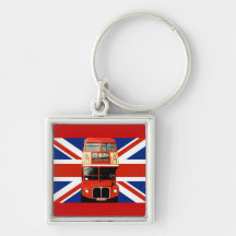 London Bus und Britische Flagge