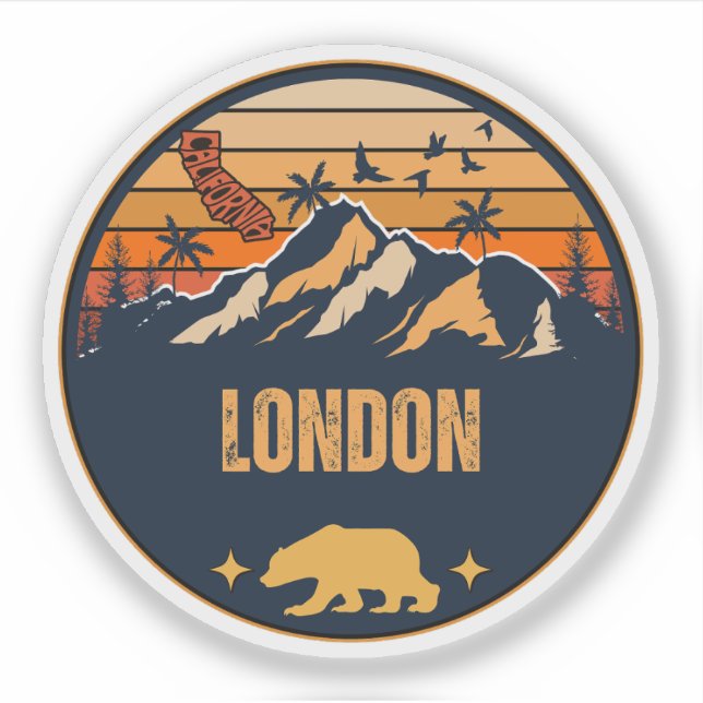 London, California Aufkleber (Vorderseite)