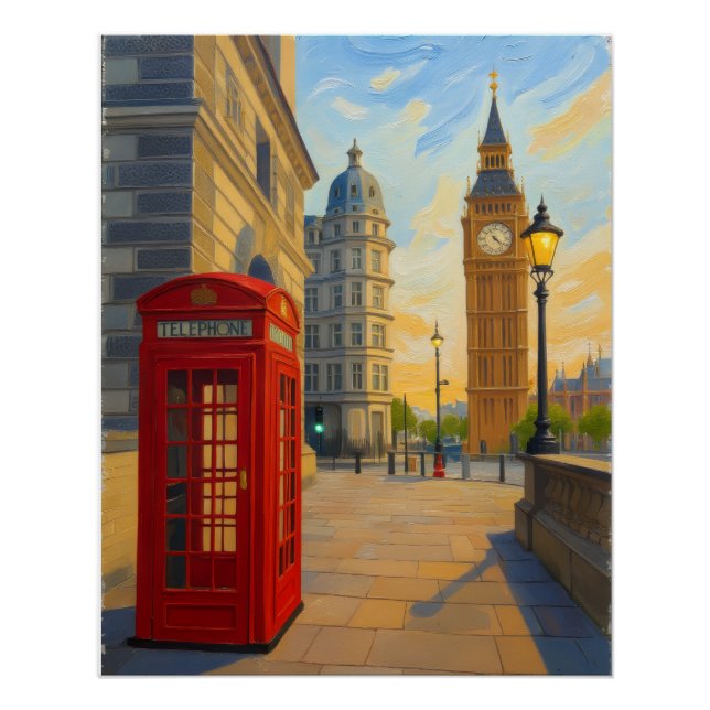 London Calling - Big Ben Original Digital Art Poster (Vorderseite)