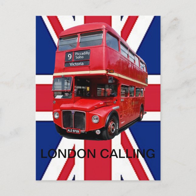 LONDON CALLING POSTCARD POSTKARTE (Vorderseite)