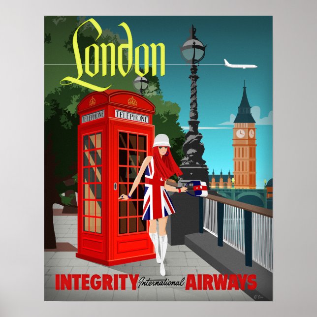 London Calling Small Poster (Vorne)