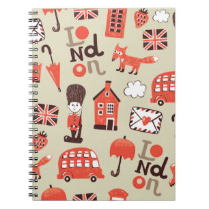 London Childish: Funny Pattern Design Notizblock