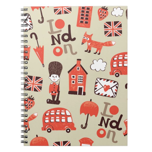 London Childish: Funny Pattern Design Notizblock (Vorderseite)