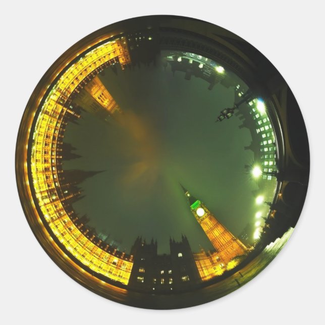 London city big ben Parliament Sehenswürdigkeit br Runder Aufkleber (Vorderseite)