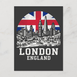 London City England United Kingdom Flag Postkarte