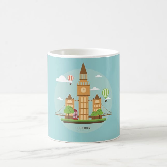 London City Illustration Kaffeetasse (Mittel)