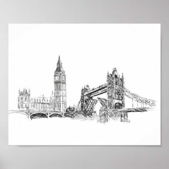 London city illustration poster (Vorne)
