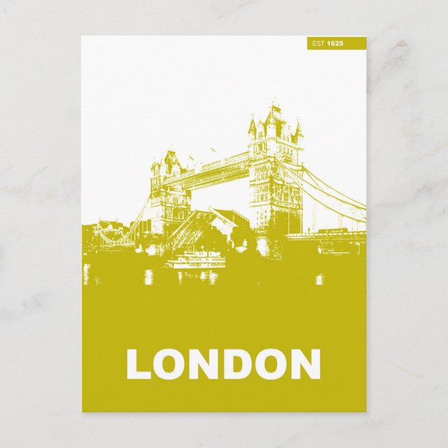 London City Poster Postkarte (Vorderseite)