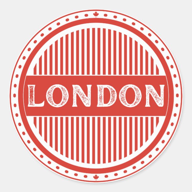 London City Pride Emblem – Canadian Identity Runder Aufkleber (Vorderseite)