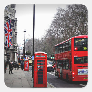 London City Quadratischer Aufkleber