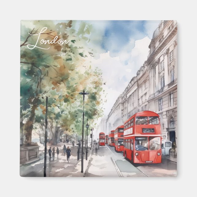 London City Red Bus England Reisen Magnet (Vorne)
