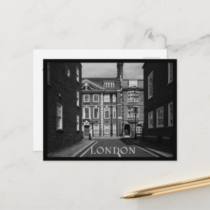 London City Schwarz-Weiß-Benutzerdefinierter Text Postkarte