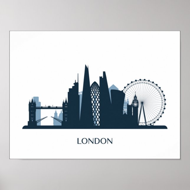 London City Skyline Poster (Vorne)