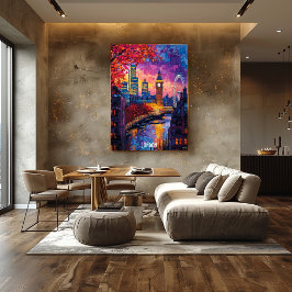 London City Skyline Poster - Iconic British Art