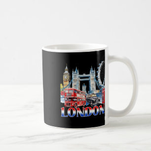 London City Souvenir Vintage Britischer Urlaubsvib Kaffeetasse