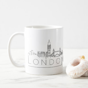 London City Stylized Skyline Kaffeetasse