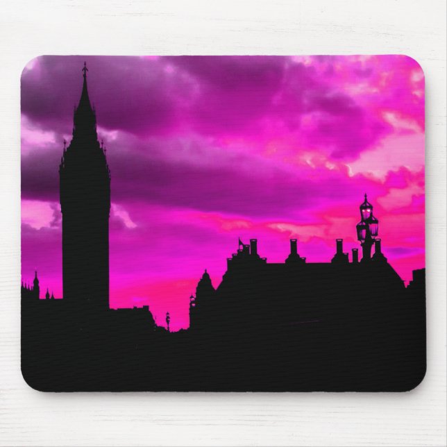 London City Sunset Panorama UK Travel Mousepad (Vorne)