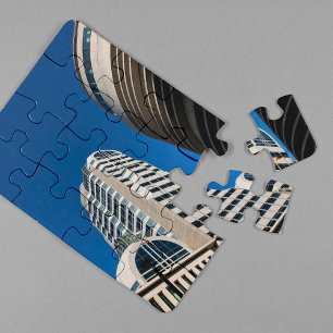 London City   Wolkenkratzer im blauen Himmel-Foto Puzzle