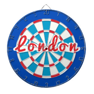 LONDON Classic Blue Red White Patriotic Design Dartscheibe