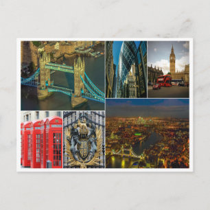 London Collage uk City Travel City City Postkarte