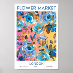 London Colorful Blume Market Poster