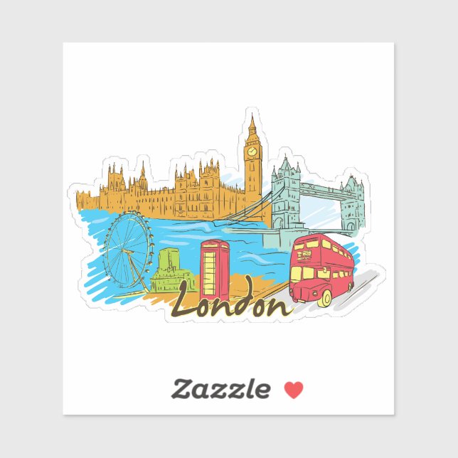 London Ctiy Aufkleber (Blatt)