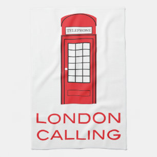 London, das Telefonzelle nennt Küchentuch