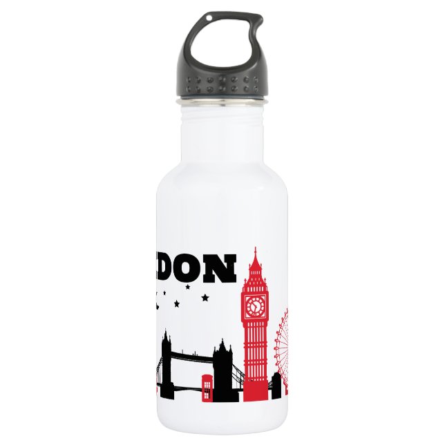 LONDON Design, Edelstahlflasche (Vorderseite)